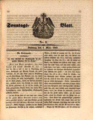 Sonntagsblatt Sonntag 4. März 1849