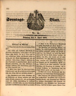 Sonntagsblatt Sonntag 8. April 1849