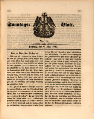 Sonntagsblatt Sonntag 6. Mai 1849