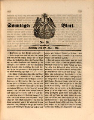 Sonntagsblatt Sonntag 20. Mai 1849