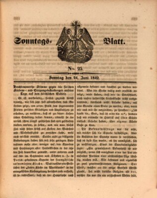 Sonntagsblatt Sonntag 24. Juni 1849