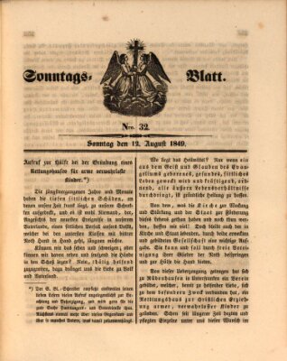 Sonntagsblatt Sonntag 12. August 1849