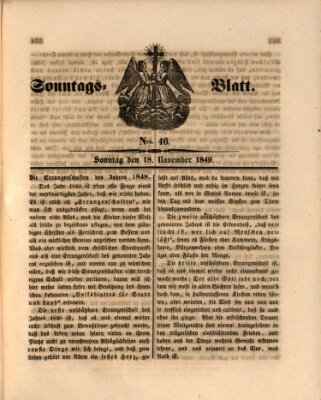 Sonntagsblatt Sonntag 18. November 1849