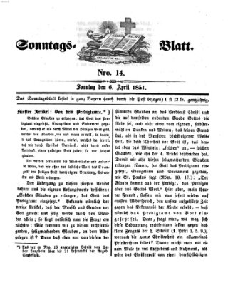 Sonntagsblatt Sonntag 6. April 1851