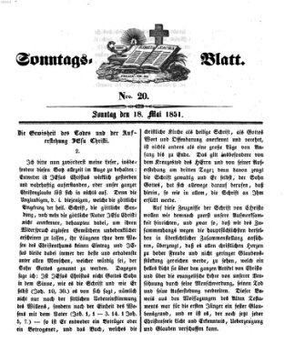 Sonntagsblatt Sonntag 18. Mai 1851