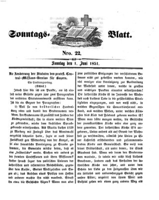 Sonntagsblatt Sonntag 1. Juni 1851