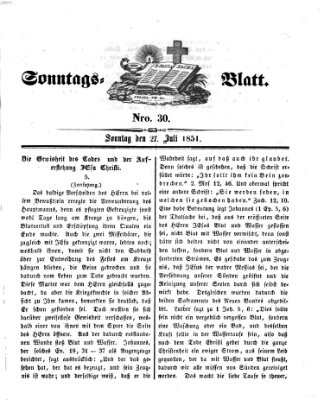 Sonntagsblatt Sonntag 27. Juli 1851