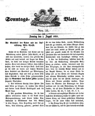 Sonntagsblatt Sonntag 3. August 1851