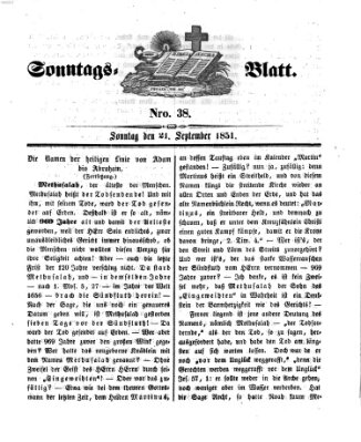 Sonntagsblatt Sonntag 21. September 1851