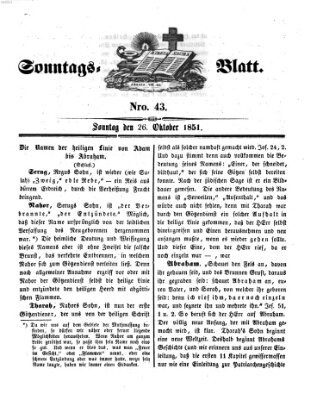 Sonntagsblatt Sonntag 26. Oktober 1851