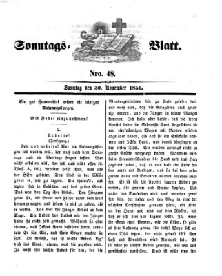 Sonntagsblatt Sonntag 30. November 1851