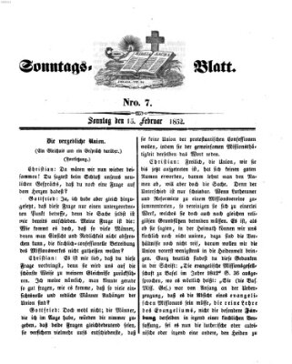 Sonntagsblatt Sonntag 15. Februar 1852