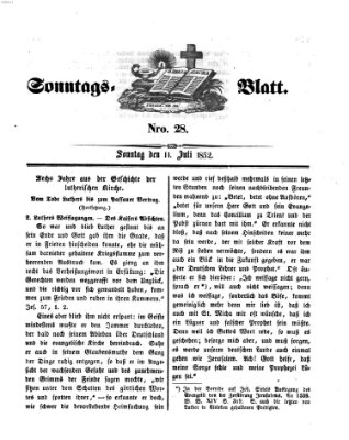 Sonntagsblatt Sonntag 11. Juli 1852