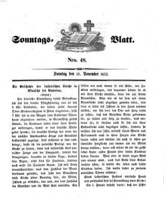 Sonntagsblatt Sonntag 28. November 1852