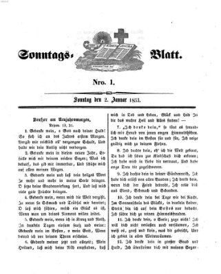 Sonntagsblatt Sonntag 2. Januar 1853