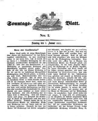 Sonntagsblatt Sonntag 9. Januar 1853