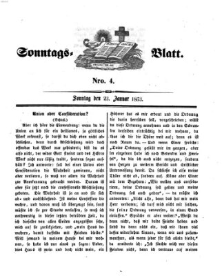 Sonntagsblatt Sonntag 23. Januar 1853