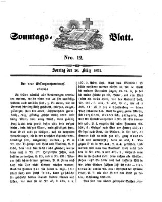 Sonntagsblatt Sonntag 20. März 1853