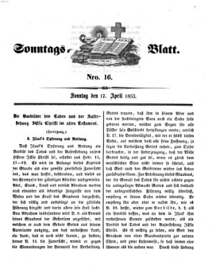 Sonntagsblatt Sonntag 17. April 1853