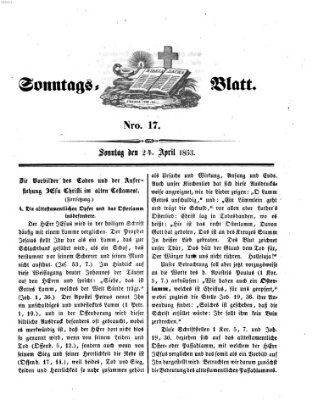 Sonntagsblatt Sonntag 24. April 1853