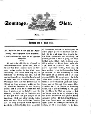 Sonntagsblatt Sonntag 1. Mai 1853