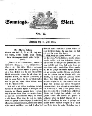 Sonntagsblatt Sonntag 19. Juni 1853