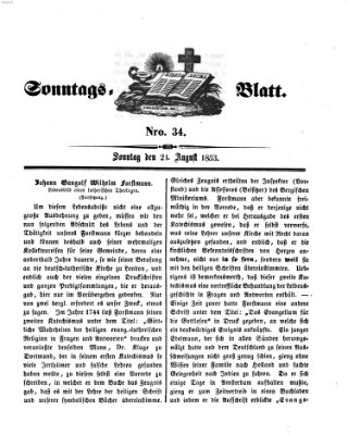 Sonntagsblatt Sonntag 21. August 1853