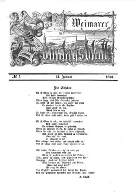 Weimarer Sonntagsblatt Sonntag 13. Januar 1856