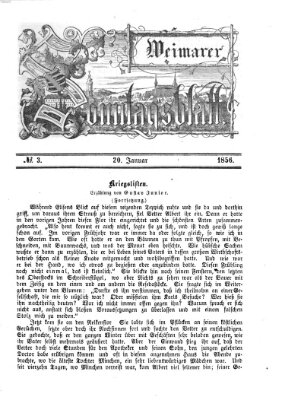 Weimarer Sonntagsblatt Sonntag 20. Januar 1856