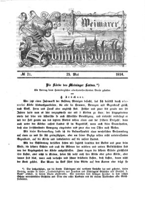 Weimarer Sonntagsblatt Sonntag 25. Mai 1856