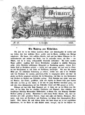 Weimarer Sonntagsblatt Sonntag 5. Oktober 1856