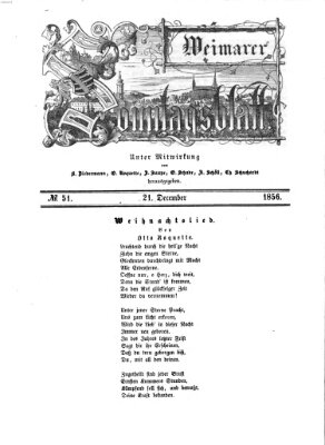 Weimarer Sonntagsblatt Sonntag 21. Dezember 1856