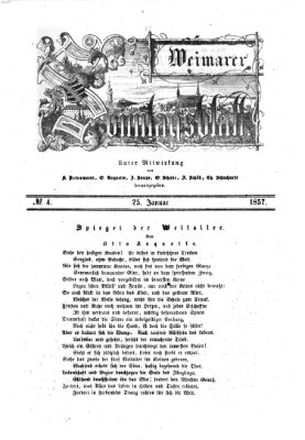 Weimarer Sonntagsblatt Sonntag 25. Januar 1857