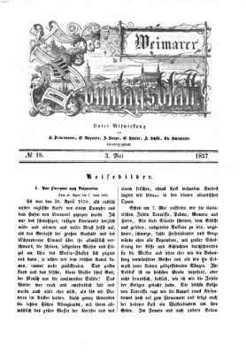 Weimarer Sonntagsblatt Sonntag 3. Mai 1857