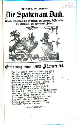 Die Spatzen am Dach (Stadtfraubas) Sonntag 30. Dezember 1866