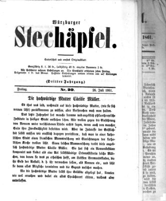 Würzburger Stechäpfel Freitag 26. Juli 1861