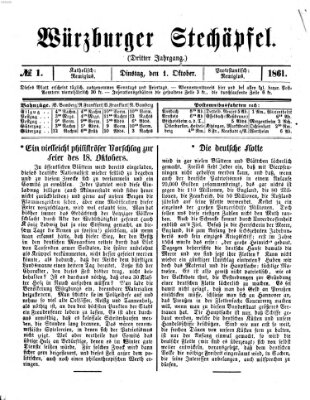 Würzburger Stechäpfel Dienstag 1. Oktober 1861