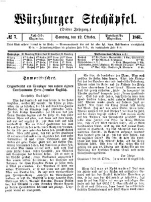 Würzburger Stechäpfel Samstag 12. Oktober 1861