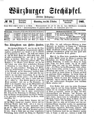 Würzburger Stechäpfel Samstag 26. Oktober 1861