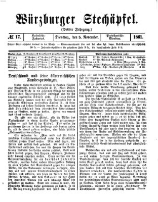 Würzburger Stechäpfel Dienstag 5. November 1861