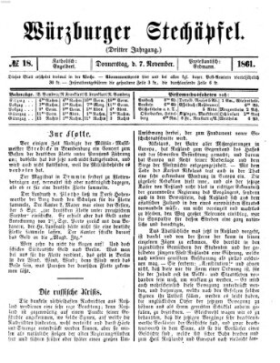 Würzburger Stechäpfel Donnerstag 7. November 1861