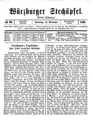 Würzburger Stechäpfel Samstag 16. November 1861