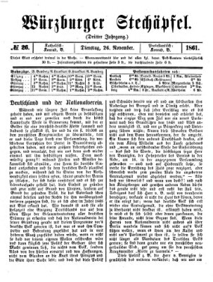 Würzburger Stechäpfel Dienstag 26. November 1861