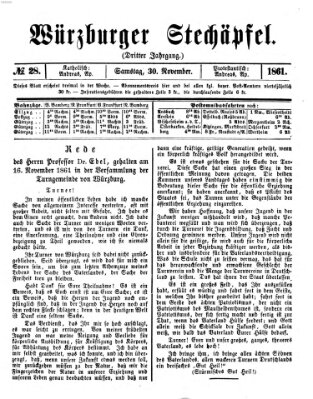 Würzburger Stechäpfel Samstag 30. November 1861