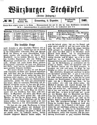 Würzburger Stechäpfel Donnerstag 5. Dezember 1861