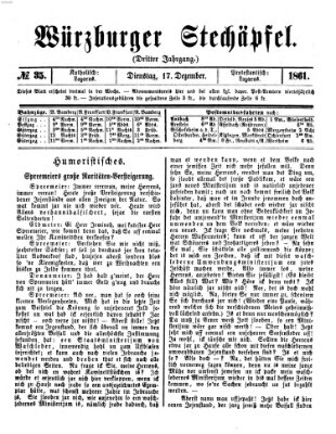 Würzburger Stechäpfel Dienstag 17. Dezember 1861