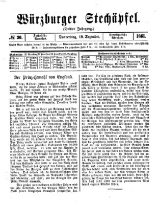 Würzburger Stechäpfel Donnerstag 19. Dezember 1861