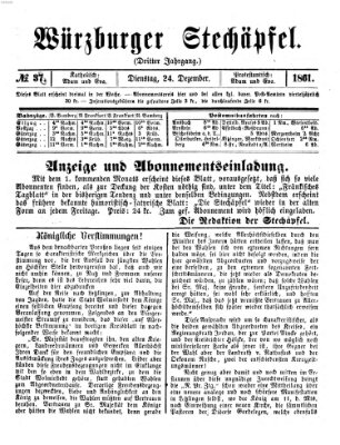 Würzburger Stechäpfel Dienstag 24. Dezember 1861