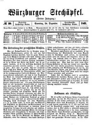 Würzburger Stechäpfel Samstag 28. Dezember 1861