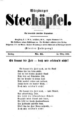 Würzburger Stechäpfel Freitag 14. März 1862